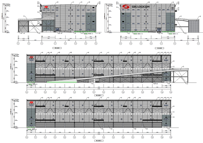 新杉田物流センター　立面図
