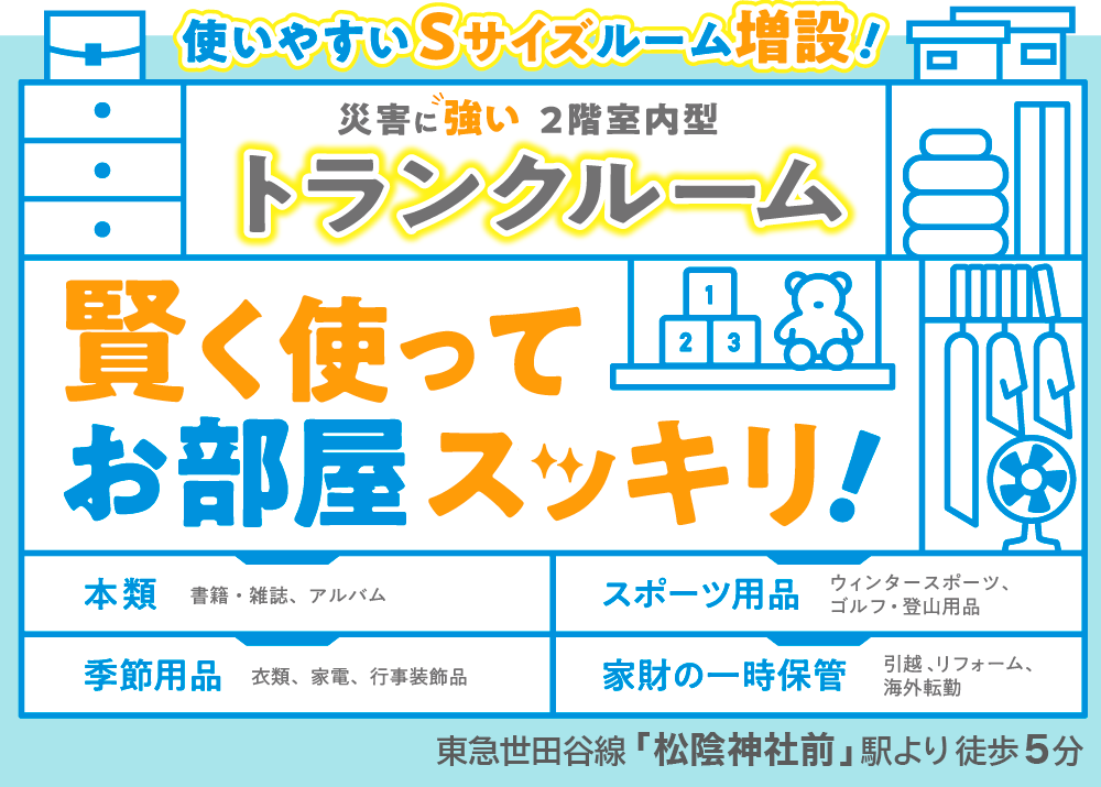 トランクルーム・レンタル収納 世田谷区若林:東急世田谷線「松陰神社前駅」徒歩5分